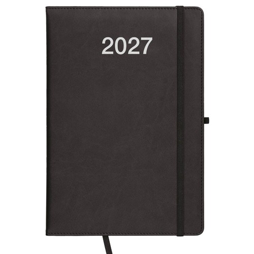 Agenda hebdomadaire 2027, couverture rigide en PU thermocollé avec piqûres - 1