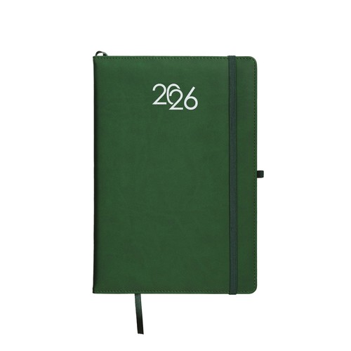 Agenda hebdomadaire 2026, couverture rigide en PU thermocollé avec piqûres - 1