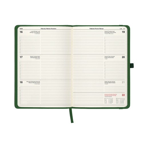 Agenda hebdomadaire 2026, couverture rigide en PU thermocollé avec piqûres - 3