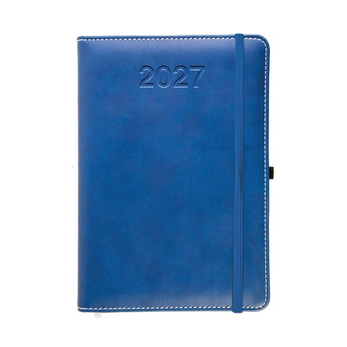 Agenda journalier 2027, couverture rigide en PU thermocollé avec piqûres sur les bords - 1
