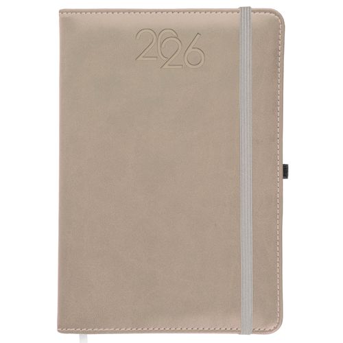 Agenda journalier 2026, couverture rigide en PU thermocollé avec piqûres sur les bords - 1