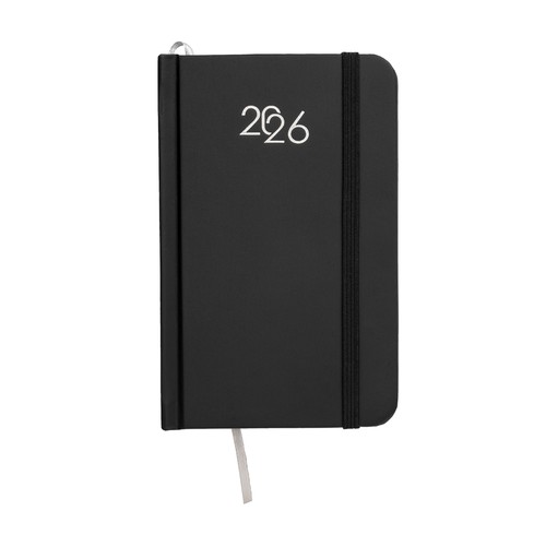 Weekly pocket diary 2026, laminated cardboard hardcover