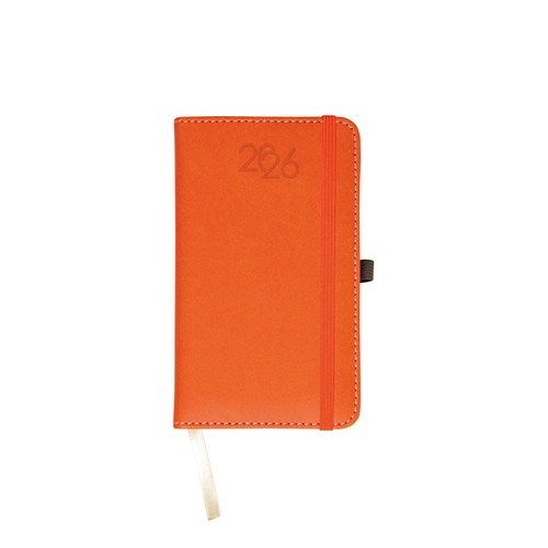 Weekly pocket diary for 2026, thermo-varnished PU hard cover with stitching