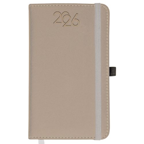 Agenda de poche hebdomadaire 2026, couverture rigide en PU thermocollé avec piqûres - 1