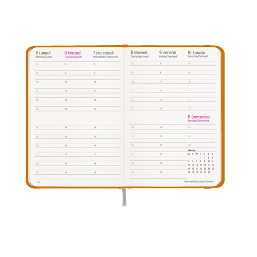 Agenda hebdomadaire 2026, couverture rigide en carton laminé - 3