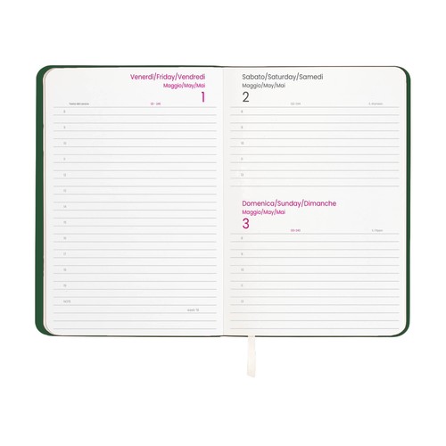 Agenda quotidien 2027 avec couverture souple en PU résistant à la chaleur - 2