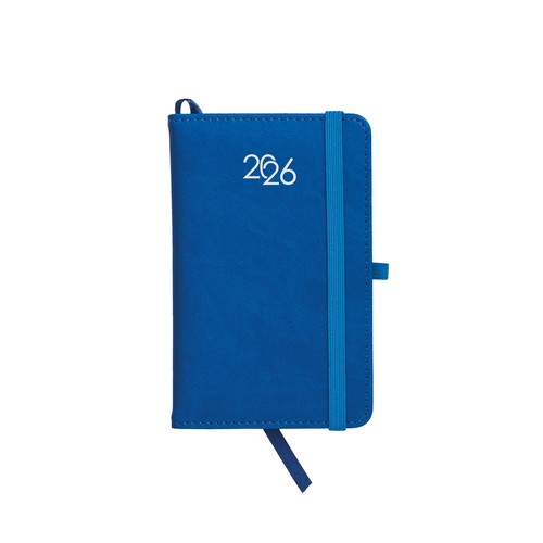 Agenda de poche hebdomadaire 2026, couverture rigide en PU thermocollé avec piqûres - 1