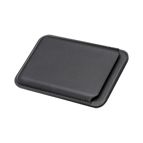 Porte cartes magnetique en PU souple. Avec support pour telephone - 1
