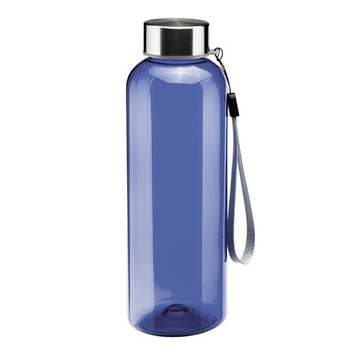 Bouteille transparente en PET recycle 500 ml. Bouchon en plastique avec cordon - 1