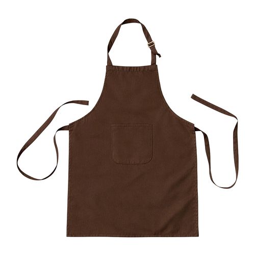 Tablier de cuisine long reglable en coton et polyester. Poche frontale - 1