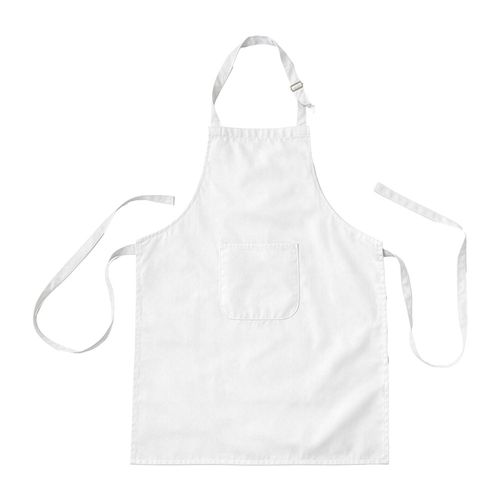 Tablier de cuisine long reglable en coton et polyester. Poche frontale - 1