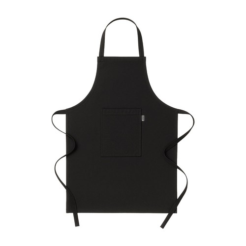 Tablier de cuisine long en coton recyclé (180 g/m2). Poche frontale - 1