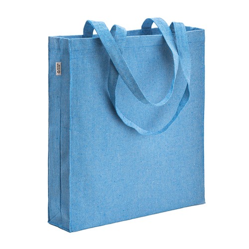 Tote bag en coton recycle 300 g/m2 avec effet melange - 1