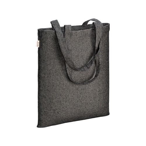 Tote bag en coton recycle 300 g/m2 avec effet melange - 1
