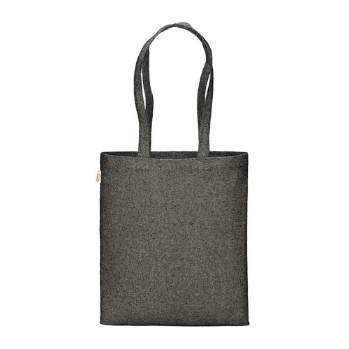 Tote bag en coton recycle 300 g/m2 avec effet melange - 2