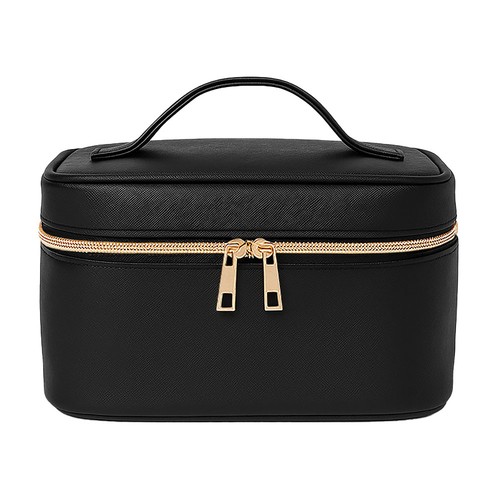 Grande trousse de beauté en polyuréthane saffiano grain fin de couleur pastel - 2