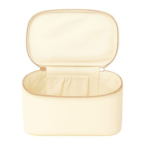 Grande trousse de beauté en polyuréthane saffiano grain fin de couleur pastel - 3