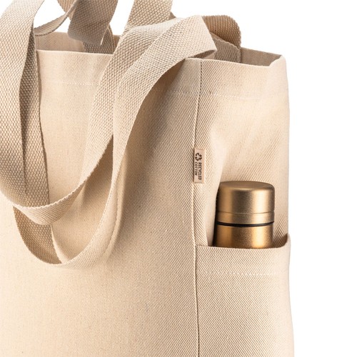 Tote bag en coton canvas recycle de 280 g/m2 avec doubles anses et soufflet - 3
