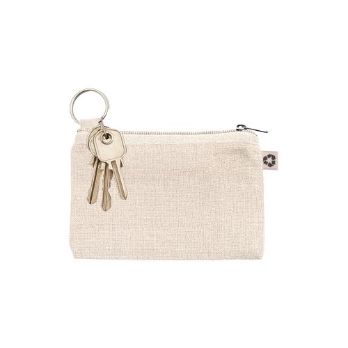 Pochette en coton recycle 220 g/m2 avec anneau porte cles interne amovible - 3