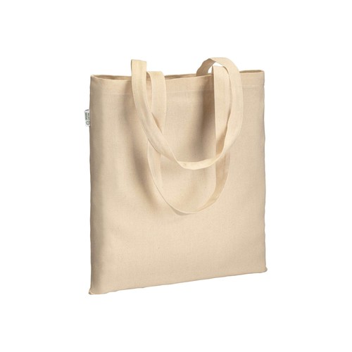 Tote bag en coton biologique 220 g/m2, anses longues - 1
