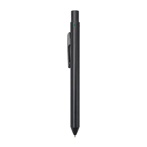 Stylo rétractable en métal. Quatre recharges (noir, bleu, rouge, vert) - 2