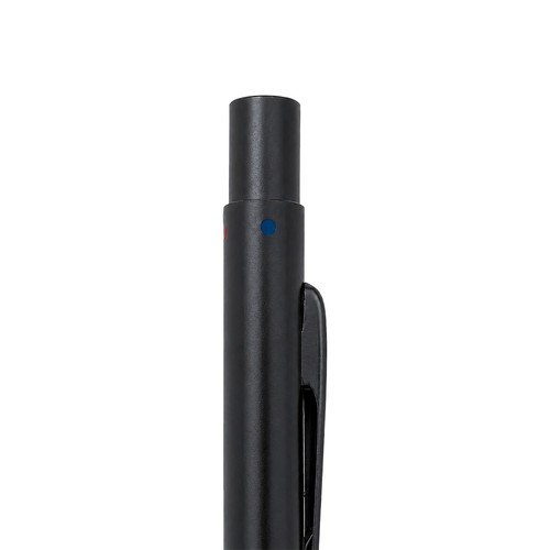 Stylo rétractable en métal. Quatre recharges (noir, bleu, rouge, vert) - 3