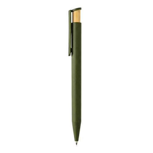 Stylo rétractable en plastique. Insert en bambou - 2