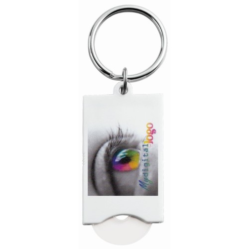 Metmaxx® EK key ring "BudgetPromo" white