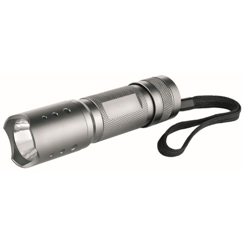 Metmaxx® LED MegaBeam flashlight "MultiPower3Watt" titanium
