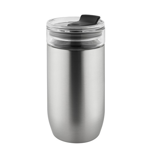 Metmaxx® "CremaGourmetMedium" silver thermos mug