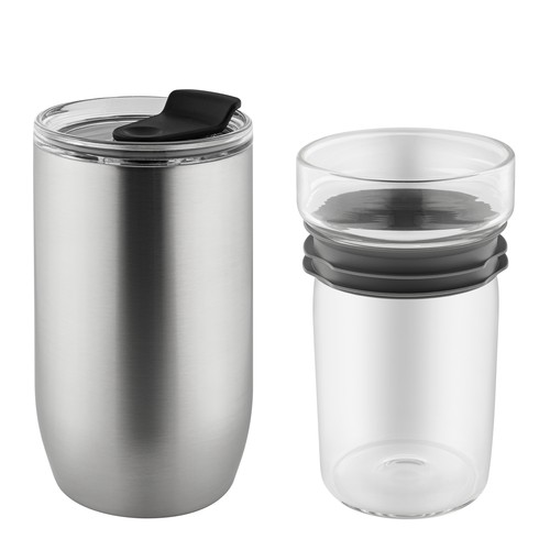 Metmaxx® "CremaGourmetMedium" silver thermos mug Metmaxx® "CremaGourmetMedium" silver thermos mug