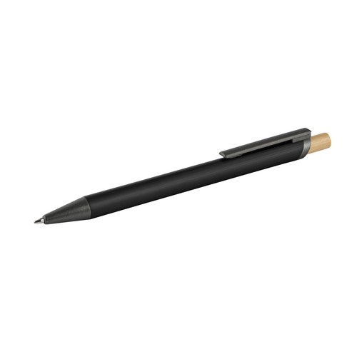 Metmaxx® ballpoint pen "AluEcoLogo" black