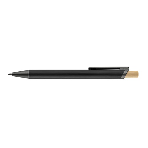 Metmaxx® ballpoint pen "AluEcoLogo" black Metmaxx® ballpoint pen "AluEcoLogo" black
