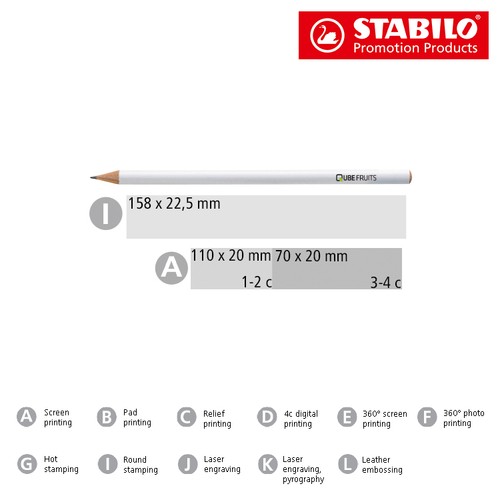 STABILO crayon graphite blanc - 2
