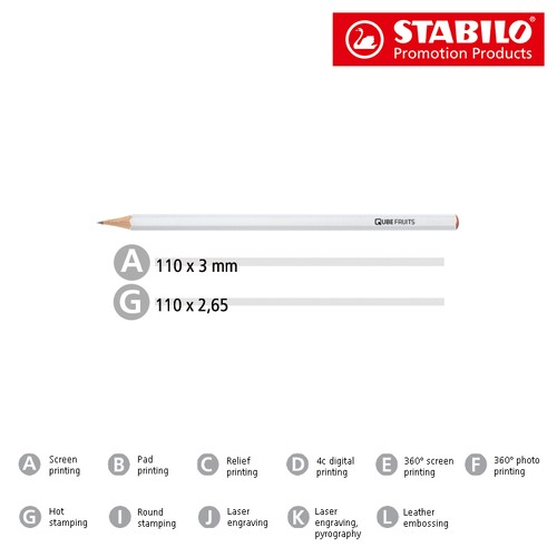 STABILO crayon graphite hexagonal blanc - 2
