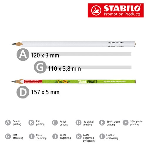 STABILO crayon graphite triangulaire blanc - 2