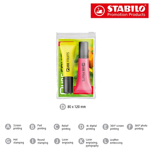 STABILO NEON surligneur Etui zippé de 2 - 2