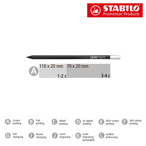 STABILO crayon graphite noir avec capsule en métal - 2