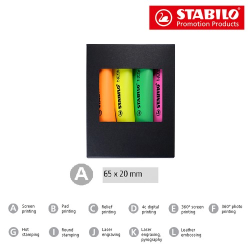 STABILO NEON surligneur Set de 4 - 2
