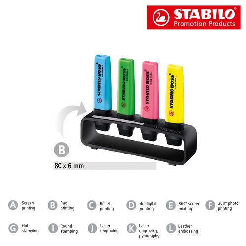 STABILO BOSS ORIGINAL Set de bureau de 4 surligneurs - 2