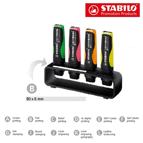 STABILO GREEN BOSS Set de bureau de 4 surligneurs - 2