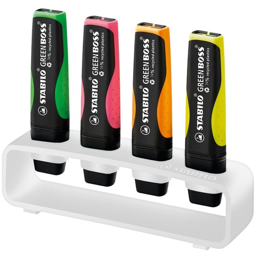 STABILO GREEN BOSS Set de bureau de 4 surligneurs - 1