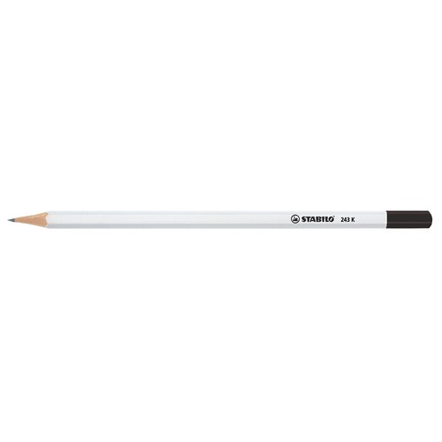 STABILO crayon graphite hexagonal blanc avec tête trempée - 1