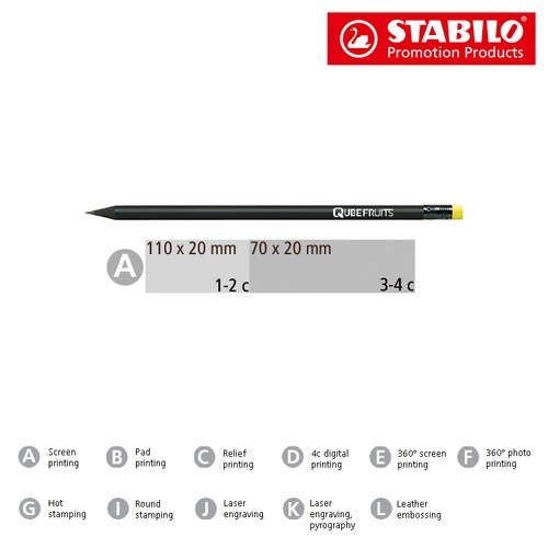 STABILO crayon graphite noir avec bout gomme - 2