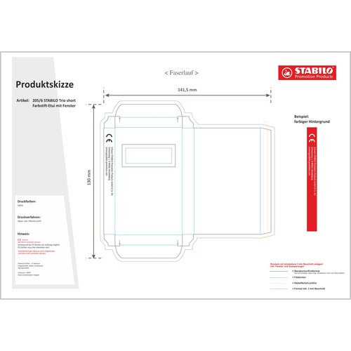 STABILO Trio short Set de 6 crayons de couleur - 3