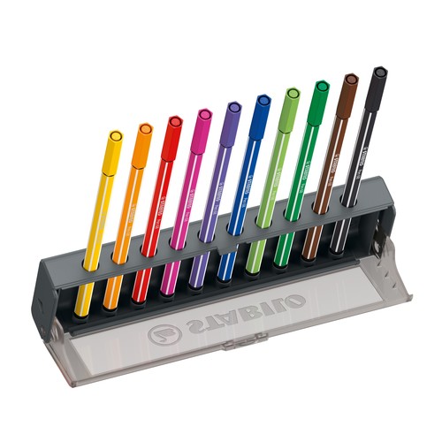 STABILO Pen 68 Click Set pour 10 stylos feutres - 1