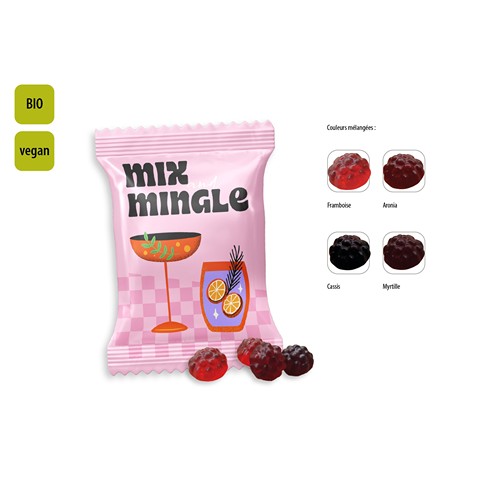 BIO Fruits à baies en sachet promo, BIO Fruits à baies vegan, GOODIES MEDIA, Sweetware, fournisseur d'objet publicitaire, fournisseurs de stylo publicitaire, cadeau d'entreprise