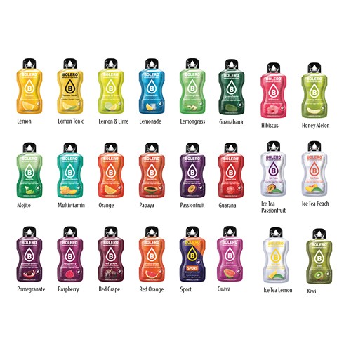 BOLERO Drinks Carte publicitaire, BOLERO Poudre pour boisson sans sucre