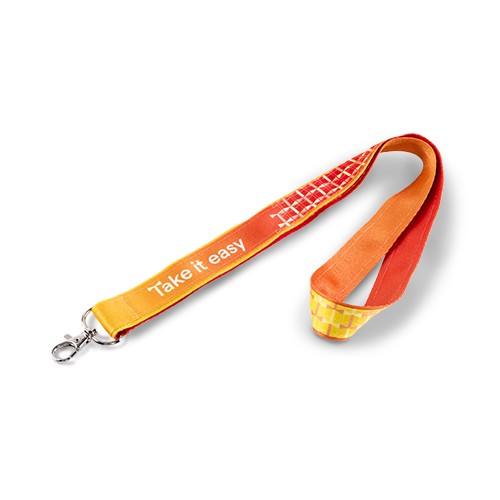 DOUBLE LAYERED LANYARD - HOOK - MADE IN EU