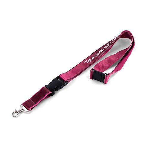 DOUBLE LAYERED LANYARD - SAFETY BREAK - BUCKLE - MADE IN EU